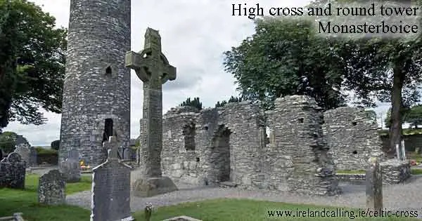 High Cross and round tower at Monasterboice. Photo copyright Kevin King CC2. Image Ireland Calling