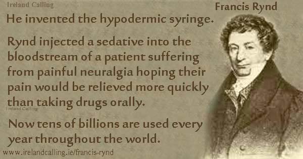 Francis Rynd inventoe of hypodermic syringe Image copyright Ireland Calling