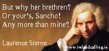 Laurence Sterne. Image Copyright - Ireland Calling