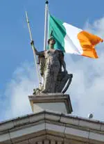 Irish tricolour above GPO