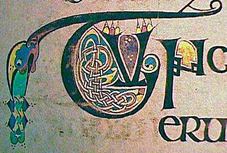 Trinity knot on the Book of Kells