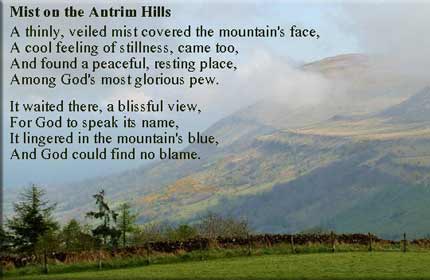 Lynn Brown was inspired to write this poem Mist on the Antrim Hills for Patrick McNulty photo