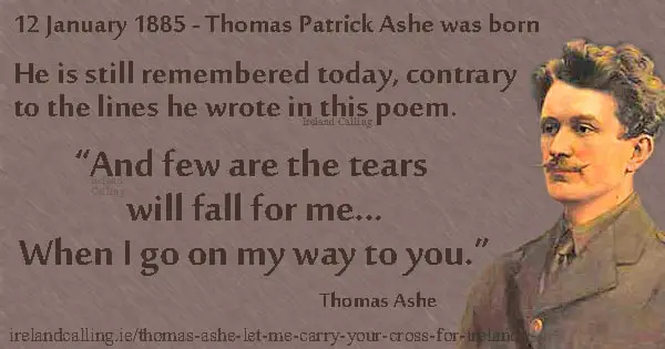 Thomas-Ashe-2-lines-of-poem Image copyright Ireland Calling