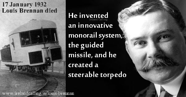 Louis-Brennan monorail Irish inventor
