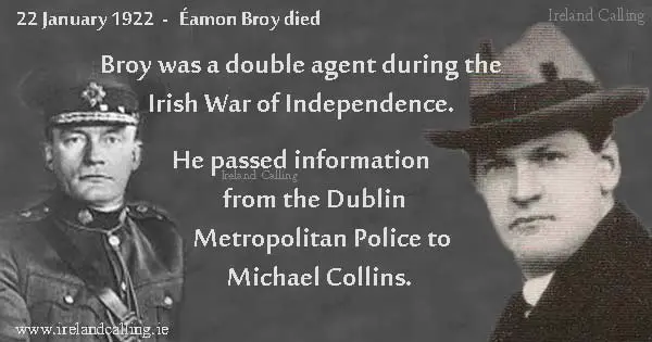 Eamon-Broy-and-Michael-Collins  Image copyright Ireland Calling
