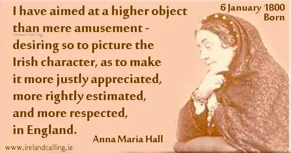  Irish author Anna Maria Hall