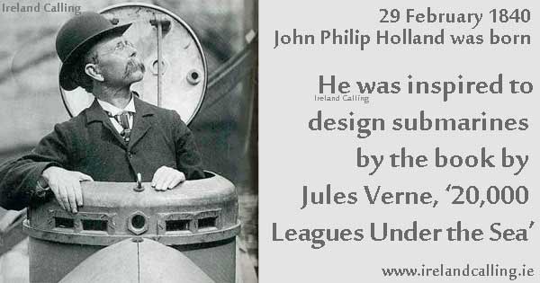 John Philip Holland Irish scientist Image copyright Ireland Calling