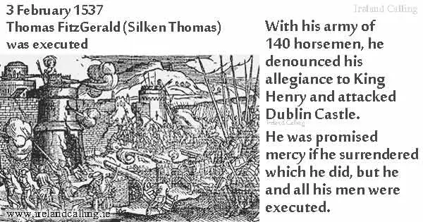 Silken Thomas attack on Dublin Castle Image copyright Ireland Calling
