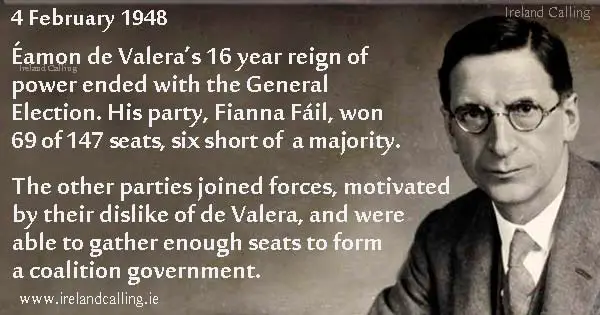 2_4_1948 Eamon_de_Valera election defeat Image copyright Ireland Calling