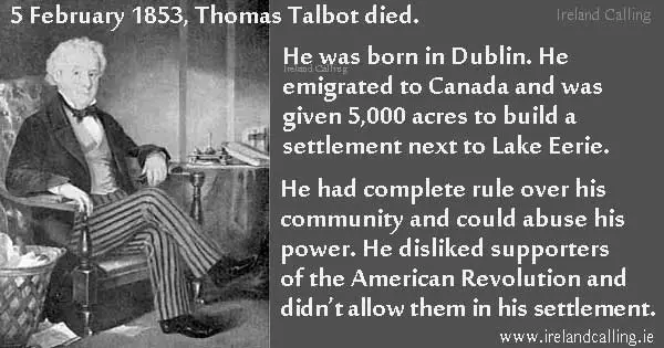 Thomas Talbot Image copyright Ireland Calling