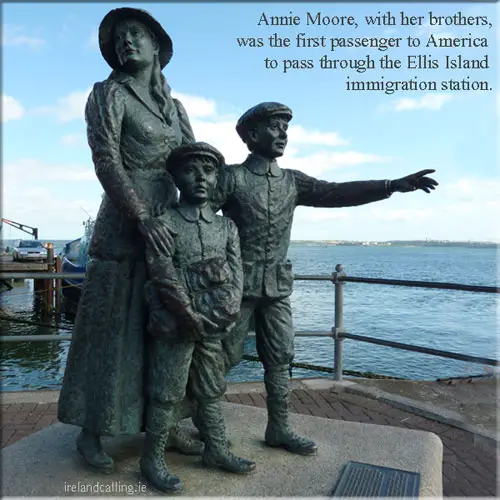 Annie Moore statue at Cobh