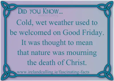 Cold-wet-weather fact Image copyright Ireland Calling