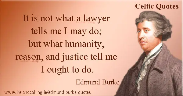 Edmund-Burke_It is not what a lawyer Image copyright Ireland Calling