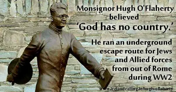Hugh O'Flaherty statue Image copyright Ireland Calling